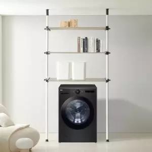 버원행거 38파이 행거300폴 수납식행거 세탁기선반 베란다 김치냉장고 스탠드 정리 선반