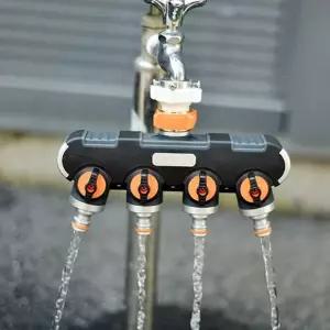 야외 다용도 수도 분배기 다이얼 4구 수도 분배기 호스 연결