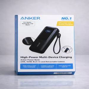 앤커 랩탑 파워뱅크25000mAh 165W 보조배터리 블랙 (C타입 케이블 일체형)