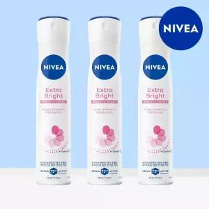 니베아 데오드란트 스프레이 엑스트라 브라이트 200ml 3개