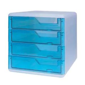 카파)4단 크리스탈 서류함/문서/보관/상자/사무용/정리함/보관함/서랍/서류/트레이/파일/서랍장/케이스