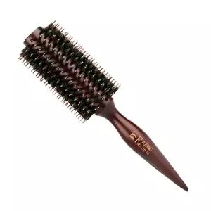 테네져 헤어볼륨 롤 드라이 우드 브러쉬 갈색