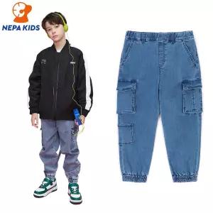 NEPA KIDS 네파키즈 공용 쿨맥스 사인 조거 데님팬츠 KKC1604