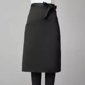심플 포켓 허리 앞치마(블랙)/돌려/묶기/허리끈/반/앞치마/소지품/건조/세탁/폴리에스테르/구김/없는/교사