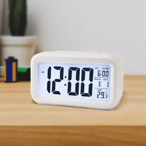 보오누 MZN113G4 무소음 디지털 알람시계 스누즈 백라이트 온도 미니 탁상 시계 알람 시계 KN-05