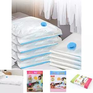 간편한 이불 의류 압축팩 4p 80x100/의류압축/이불팩/옷진공팩/여행압축팩/패딩압축/압축옷걸이/이불앞축팩