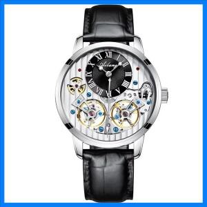 AILANG 시계 남성용 고급 고가 자동 기계식 시계 로마 더블 뚜르비옹 방수 시계.