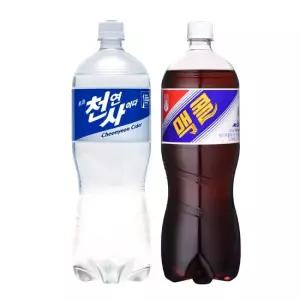 천연사이다+맥콜 1.5L X6pet 총 12pet)