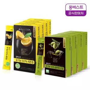 [올레샷 기획]  유기농 100 올리브오일 10g 56포 + 유기농 100 레몬즙 20g 56포