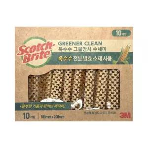 스카치브라이트 옥수수 그물망사 수세미 180 x 200mm 10개입
