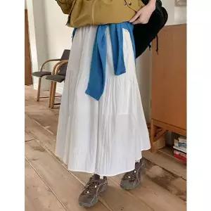 [공구우먼] [09초이스] 러블리걸 포켓 밴딩 롱 스커트 86456 빅사이즈 여성의류