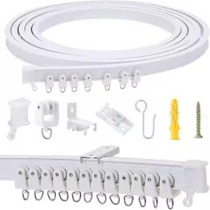 5미터(16.4피트) 유연한 구부릴 수 있는 천장 커튼 트랙 방 칸막이 창문 처리 또는 베이 샤워 트레일러