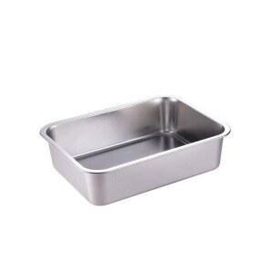 스테인리스 직사각형 트레이 대형 뷔페 주방 450x350mm 깊이 식당 대용량 용기