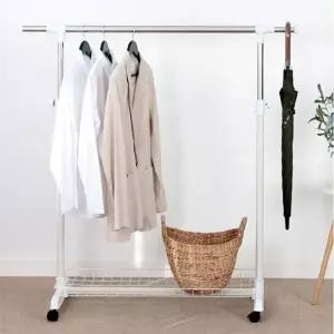 이동식 수납형 옷걸이 행거 -스탠드 옷정리 옷선반/시스템/조립식/수납/수납장/선반/스탠드/원룸/자취방
