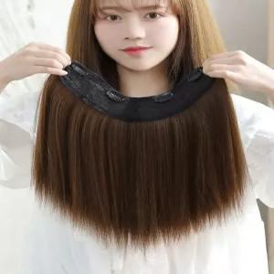 U자형가발 여성용 볼륨 반가발 머리가발 헤어피스