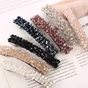 원석 헤어핀 데일리 핸드메이드 여성 큐빅 헤어핀 자동 집게