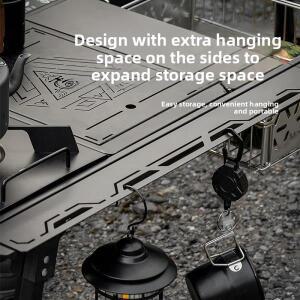 마운틴하이커 아웃도어 접이식 3/4/5단 IGT 테이블 알루미늄 합금 캠핑 의자 차 트레이 휴대용 걸이형 배수