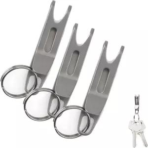 열쇠고리가 있는 TONYFY 미니 티타늄 합금 걸쇠 열쇠용 아웃도어 기어 포켓 서스펜션 클립 걸이 도구