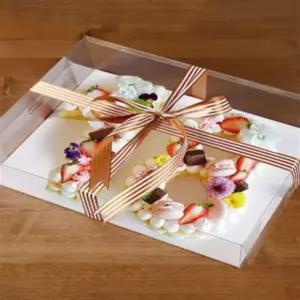 리본미포함 케이크 박스 업소용 투명 베이킹 단체주문 상자 포장 선물용 대량 베이커리 보관