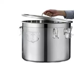 스텐 원형통 밀폐 보관 용기 곡물 이동식 식료품 소재 저장 소스 밀봉 다용도 대형