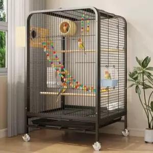 대형 철제 앵무새 사육장 케이지 새 조류 고양이 파충류 햄스터 이동식 놀이터 새장