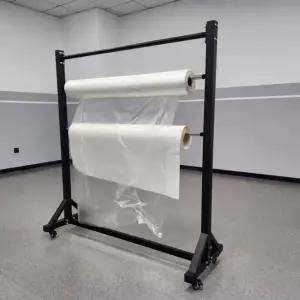 뽁뽁이 거치대 고정 발포지 릴 재단 공장 보관 스탠드 스텐드 디스펜서 비닐 택배 물류