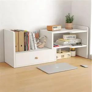 책상 책꽂이 수납 다층 소형 사무용 정리함 데스크용 선반 북앤드 이동식 책장 슬림 틈새