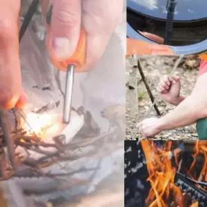 부싯돌 파이어 스타터 라이터 캠핑 점화기