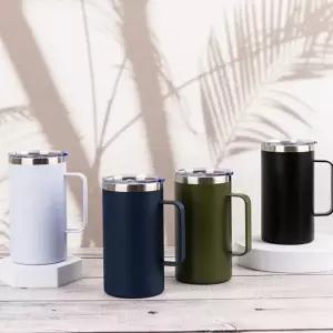 손잡이 텀블러 대용량 보온 사무실 스텐 텀블러 벤티 700ml 머그컵 차가운 따뜻한 보틀 음료