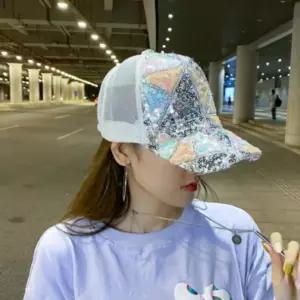 야구 모자 골프 인 볼캡 커플 썬캡 큐빅 썬바이저 글 반짝이