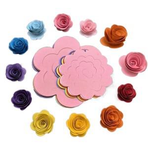 20피스 롤 로즈 플라워 퀼링 페이퍼 스트립 공예용 호환 종이  꽃 만들기 교육용 호환 자극물 재료 스크랩