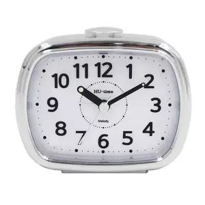 메탈스타일 라이트기능 무소음 알람시계 탁상시계