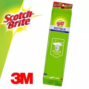 3M748 정전기 청소포 대형 리필80매 막대걸레용/청소/티슈/원형/물걸레/점착식/걸레/물걸레포/물청소포