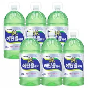 카렉스 천연발효 순 에탄올 워셔액 3.6L 6개
