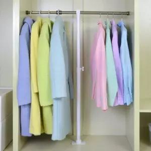 옷장 중앙부 지지대 홀더 무타공 압축봉 선반지지대 받침대 고정봉 115cm 수직폴