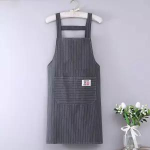 33 면 소재 맞춤핏 통기성 스트라이프 H 앞치마