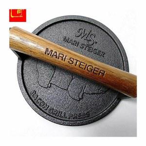 그릴프레스 무쇠 도구 스테 바베큐 무쇠주물팬 1 소세지 고기 누름판 누르개 프레스 캠핑