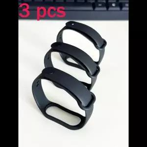 호환 미밴드 7 6 4 5 3 9용 3개입 샤오미 호환 미밴드 스트랩 실리콘 스포츠 교체용 손목밴드 스마트워치