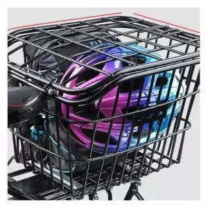 리어 바구니 자전거 뒷바스켓 철제랙 수납함 뒷좌석 짐받이 후면 캐리어 스틸 뚜껑