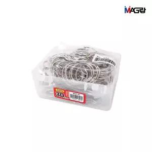 (튼튼)카드링 30mm 100개입링 단어링 장링 수첩링 실버링 원형링 문구용링 팬시용링 다용도링