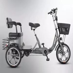 충전식 삼륜 자전거 어르신 장보기 출퇴근 성인 접이식 배터리 소형 동반 경량 강아지 전기자