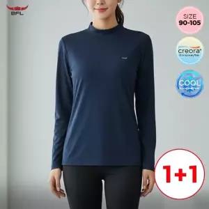 [1+1]BFL 여성 올시즌 크레오라 반목폴라 냉감 긴팔티셔츠 골프이너티 고스판 S2FPTS-101W