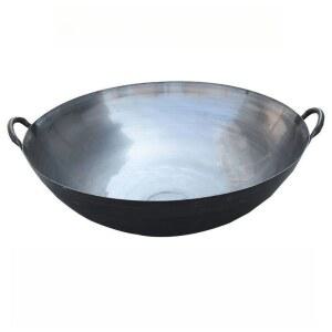 65cm 튀김솥 양수웍 주물 솥 철냄비 뚜껑 무쇠 대형 업소용 볶음팬