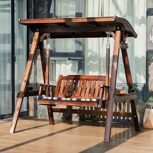 그네의자 흔들그네 야외 공중그네 정원 원목 카페 펜션