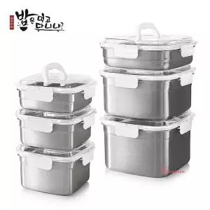 스텐용기 손잡이 포스코 도시락통세트 밀폐 반찬통 보관 통cde063김치