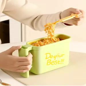 뽀글이라면거치대 즉석라면용기 받침대 뽀글이라면 즉석 용기 손잡이 포크 조리 거치대