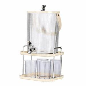 디스펜서 투명 대용량 2 25L 주스 화이트 더블 생수병디스펜서 정수기 식혜 매장용