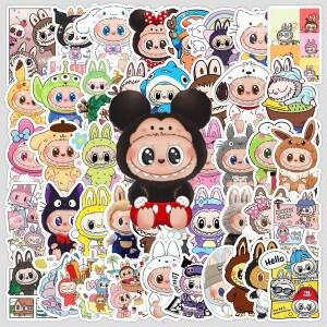 러블리마켓 방수 다이어리 꾸미기 라부부 스티커 50장