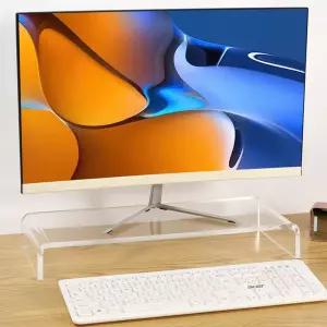 아크릴 모니터거치대 받침 40cm컴퓨터 컴퓨터대 높이조절 다이 와이드대 받침대 키보드선반 스탠드 듀얼대