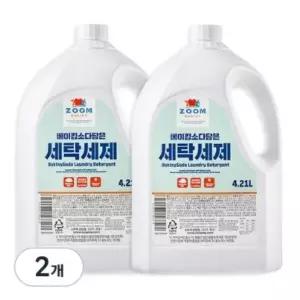 줌 베이직 베이킹소다 담은 액체 세탁세제 4.21L 2개